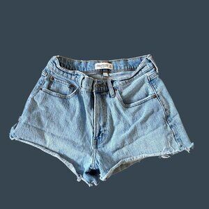 Abercrombie & Fitch Curve Love High Rise Denim Cutoff Shorts Size 28